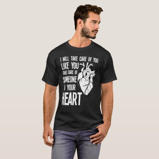 Funny Cardiac Nurse Quote Anatomical Heart Disease T-Shirt (Vorne ganz)
