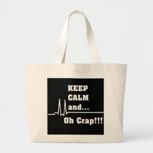 Funny Cardiac Nurse Tote Bag Oh Crap Jumbo Stoffbeutel