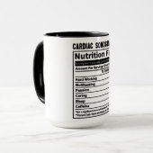 Funny Cardiac Sonographer Nutrition Fakten Tasse (Vorderseite Links)