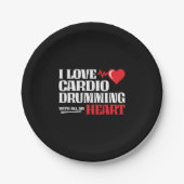 Funny Cardio Drumming Quote Fitness Motivation Pappteller (Vorderseite)