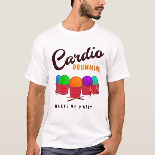 Funny Cardio Drumming Spaß Redewendungen Cardio Gr T-Shirt (Vorderseite)