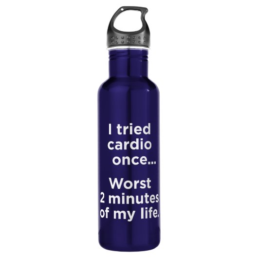 Funny Cardio Gym Motivierend Spaß Trinkflasche (Vorderseite)