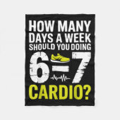 Funny Cardio Motivation Fitness Humor Running Work Fleecedecke (Vorderseite)