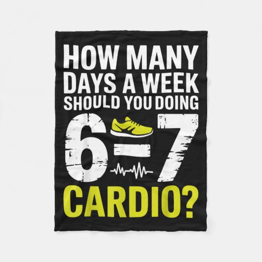 Funny Cardio Motivation Fitness Humor Running Work Fleecedecke (Vorderseite)