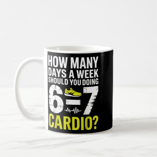 Funny Cardio Motivation Fitness Humor Running Work Kaffeetasse (Links)