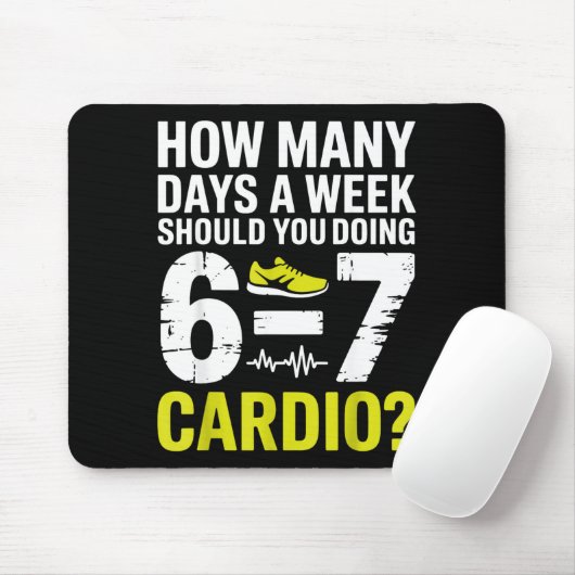 Funny Cardio Motivation Fitness Humor Running Work Mousepad (Mit Mouse)