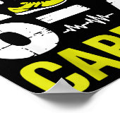 Funny Cardio Motivation Fitness Humor Running Work Poster (Ecke)