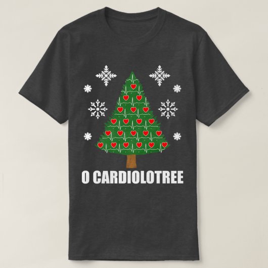 Funny Cardiologist Christmas Tree Cardiology Offic T-Shirt (Design vorne)