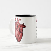 funny cardiologist heart medical physician   zweifarbige tasse (Vorderseite Links)