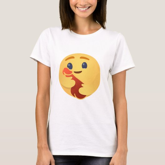 Funny Care Emojis Facebook T-Shirt (Vorderseite)