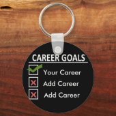 Funny Career Goals "Customize It" Schlüsselanhänger (Vorderseite)