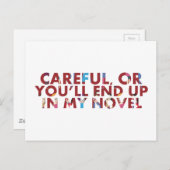 Funny Careful, oder Sie werden am Ende in Roman (G Postkarte (Vorne/Hinten)