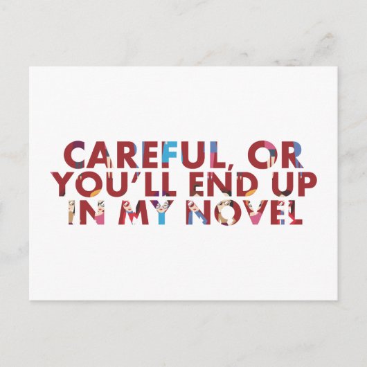 Funny Careful, oder Sie werden am Ende in Roman (G Postkarte (Vorderseite)