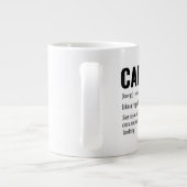 Funny Carguy Dictionary Definition Kaffee Tasse (Rückseite)
