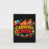 Funny Carnival Crew Circus Party Staff Costume Pri Karte (Vorderseite)