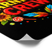 Funny Carnival Crew Circus Party Staff Costume Pri Poster (Ecke)