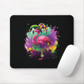 Funny Carnival Party Flamingo Mousepad (Mit Mouse)