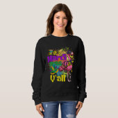 Funny Carnival Party Gift Idea Flamingo Mardi Gras Sweatshirt (Vorne ganz)
