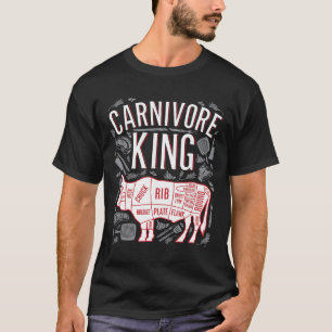 Funny Carnivore King Meat Lover Geschenk für Vater T-Shirt