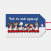 Funny Carol Singing Dogs Christmas Pug Pomeranian Geschenkanhänger (Vorderseite (Horizontal))