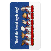 Funny Carol Singing Dogs Christmas Pug Pomeranian Magnet (Vertikal)