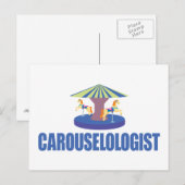 Funny Carousel Postkarte (Vorne/Hinten)