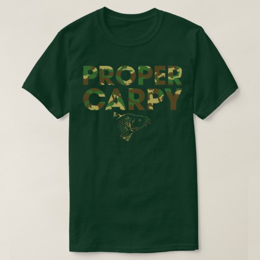 Funny Carp Fishing Propeller Carpy Camouflage Desi T-Shirt (Design vorne)