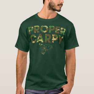 Funny Carp Fishing Propeller Carpy Camouflage Desi T-Shirt