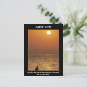 Funny Carpe Diem Seize Der Tag Postkarte (Stehend Vorderseite)