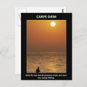 Funny Carpe Diem Seize Der Tag Postkarte (Vorne/Hinten)
