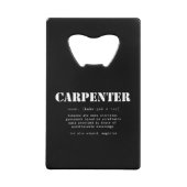 Funny Carpenter Geschenk - Wörterbuchdefinition Geldbeutel Flaschenöffner (Vorderseite)