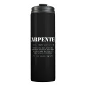 Funny Carpenter Geschenk - Wörterbuchdefinition Thermosbecher (Vorderseite)