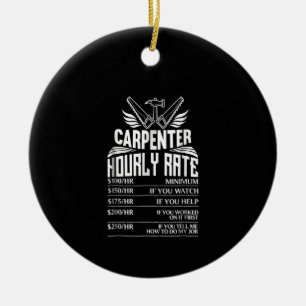Funny Carpenter Holzbearbeitung Großes Geschenk V Keramik Ornament