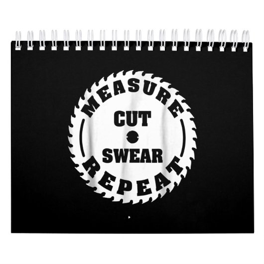 Funny Carpenter Holzwerk T Measurement Cut Swear Kalender (Titelbild)