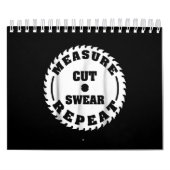 Funny Carpenter Holzwerk T Measurement Cut Swear Kalender (Titelbild)