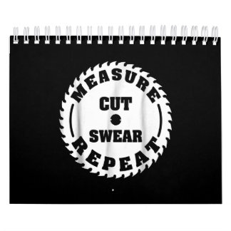 Funny Carpenter Holzwerk T Measurement Cut Swear Kalender