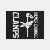 Funny Carpenter - Never Enough Clamps Woodoworking Fleecedecke (Vorderseite (Horizontal))