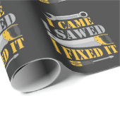 Funny Carpenter Saat Handyman Workshop Tools Geschenkpapier (Rolleneckpunkt)