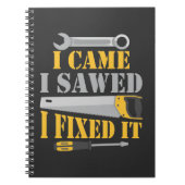 Funny Carpenter Saw Handyman Workshop Tools Notizblock (Vorderseite)