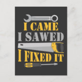 Funny Carpenter Saw Handyman Workshop Tools Postkarte (Vorderseite)