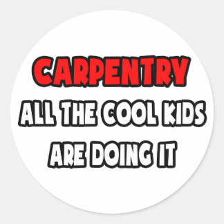 Funny Carpenter Shirts und Geschenke Runder Aufkleber