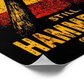 Funny Carpenter Still Hammering Out Punchlines Vin Poster (Ecke)