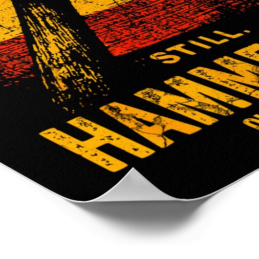 Funny Carpenter Still Hammering Out Punchlines Vin Poster (Ecke)