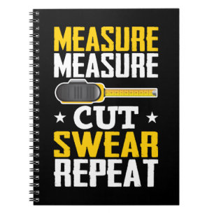 Funny Carpenter Woodworking Joke Handyman Notizblock