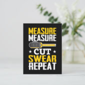 Funny Carpenter Woodworking Joke Handyman Postkarte (Stehend Vorderseite)