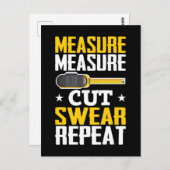 Funny Carpenter Woodworking Joke Handyman Postkarte (Vorne/Hinten)