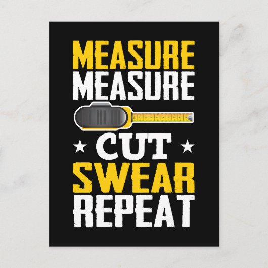 Funny Carpenter Woodworking Joke Handyman Postkarte (Vorderseite)