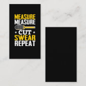 Funny Carpenter Woodworking Joke Handyman Visitenkarte (Vorne/Hinten)