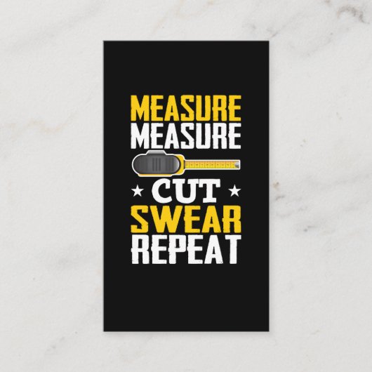 Funny Carpenter Woodworking Joke Handyman Visitenkarte (Vorderseite)