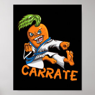 Funny Carrate Karrot Karate Mail Martial Arts Mart Poster